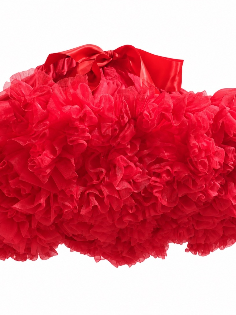 Tutu Couture red tiered tulle tutu petticoat skirt  voluminous ruffled layers - Picture 3 of 12